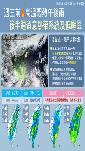 20250609-0615_一週天氣_注意低壓區