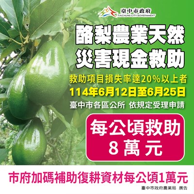 1140611_酪梨天然災害現金救助